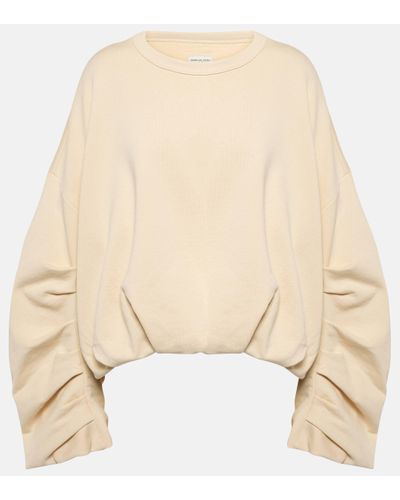 Dries Van Noten Oversized Cotton Jersey Sweatshirt - Natural