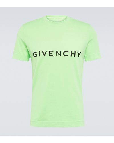 Givenchy Camiseta de jersey de algodon con logo - Verde