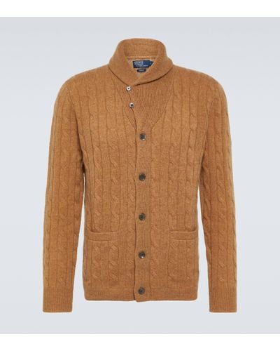 Polo Ralph Lauren Cable-knit Cashmere Cardigan - Brown