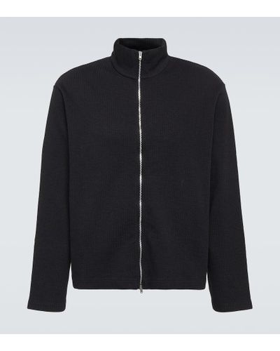 Our Legacy Shrunken Cotton Zip-up Sweater - Black