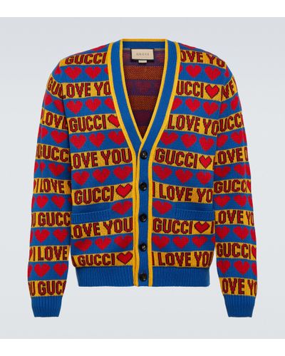 Gucci Cardigan aus Baumwolle und Wolle - Rot