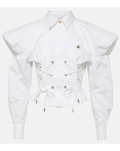 Vivienne Westwood Camicia Gexy in popeline di cotone - Bianco