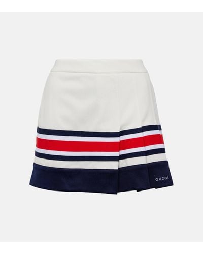 Gucci Technical Jersey Miniskirt - White