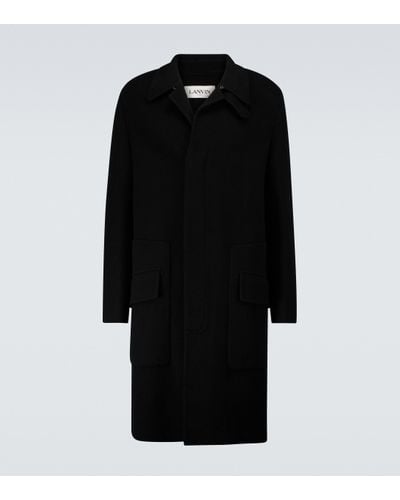 Lanvin Oversized Wool-blend Coat - Black