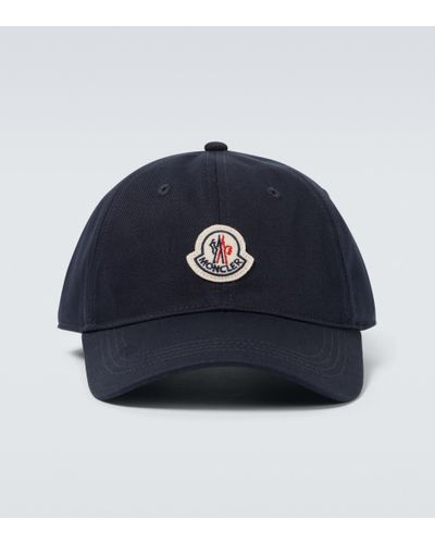 Moncler Cappello da baseball con logo - Blu