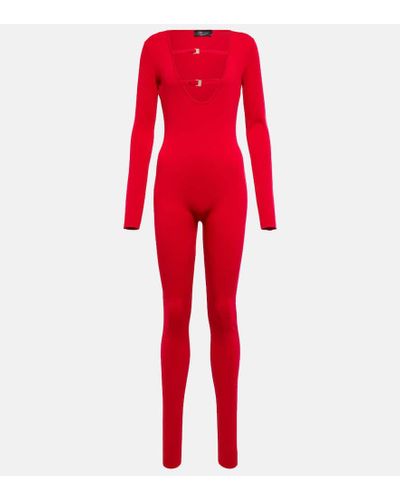 Blumarine Crepe Jumpsuit - Red
