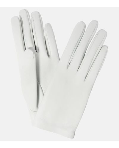 The Row Lorella Leather Gloves - White