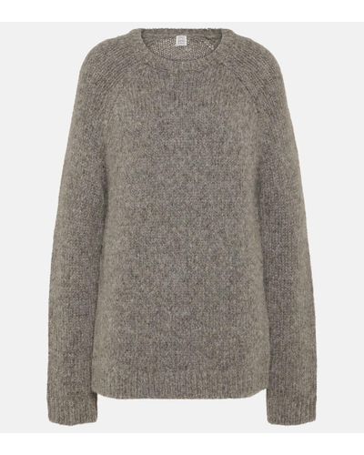 Totême Llama Wool-blend Sweater - Gray