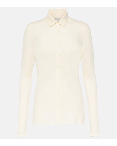 Gabriela Hearst Deidre Wool Shirt - White
