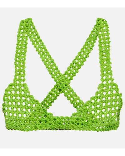 Roberta Einer Element Crochet Cotton Bralette - Green