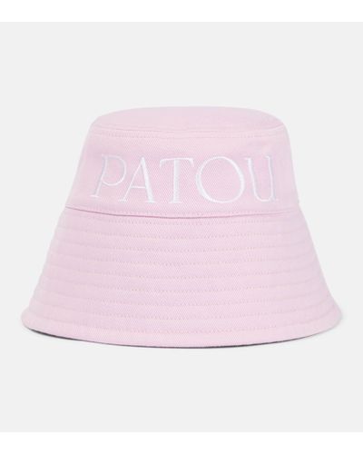 Patou Logo Cotton Drill Bucket Hat - Pink