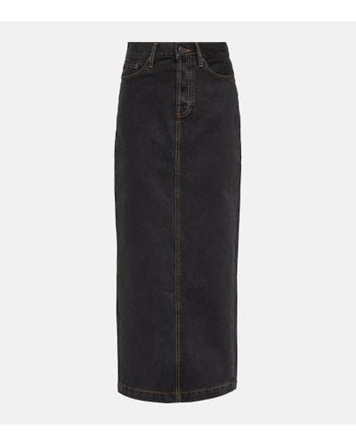 Wardrobe NYC Denim Maxi Skirt - Black