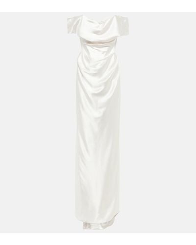 Vivienne Westwood Bridal Long Cocotte Silk Satin Gown - White