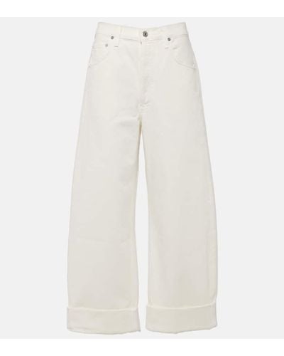 Citizens of Humanity Ayla Mid-rise Wide-leg Jeans - White