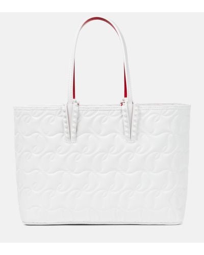 Christian Louboutin Cabata Small Leather Tote Bag - White