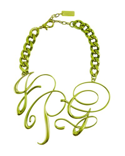 Jean Paul Gaultier Jpg Calligraphy Necklace - Multicolor