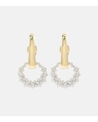 YEPREM Golden Strada 18kt Gold Drop Earrings With Diamonds - Metallic