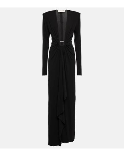 Alexandre Vauthier V-necked Long Dress - Black