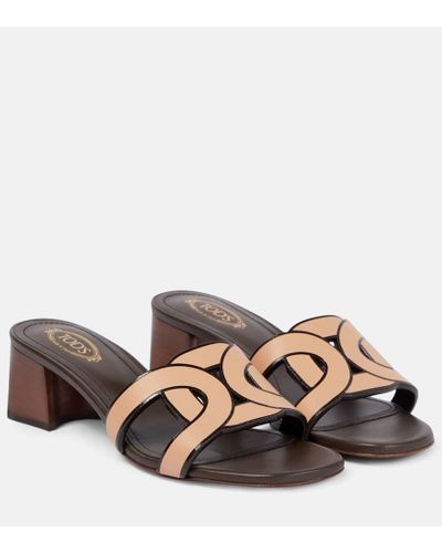 Tod's Leather Sandals - Brown