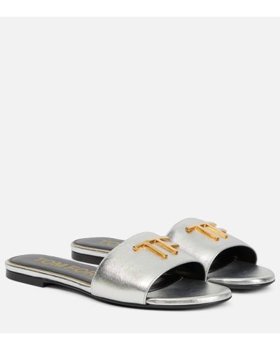 Tom Ford Tf Metallic Leather Sandals