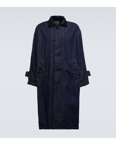 Sacai Manteau en jean - Bleu