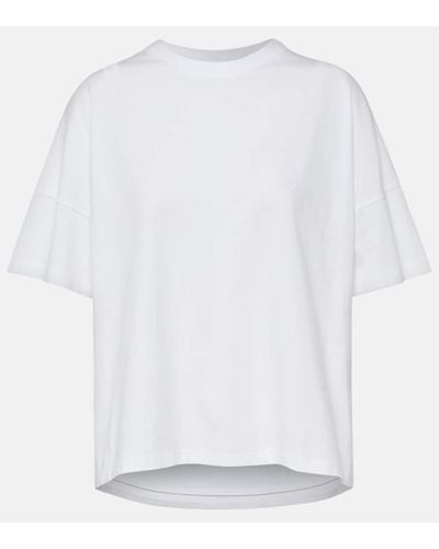 Loewe Camiseta de jersey de algodon con anagrama - Blanco