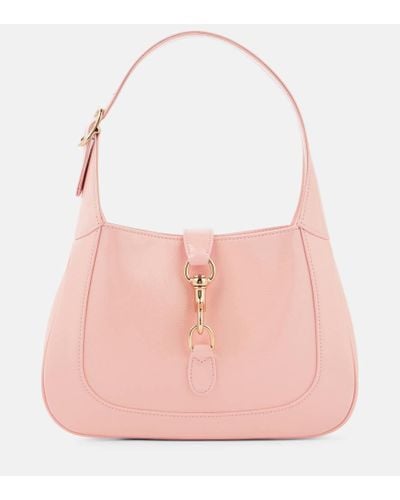 Gucci Jackie Small Leather Shoulder Bag - Pink