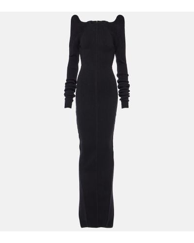 Rick Owens Cashmere And Wool Gown - Blue