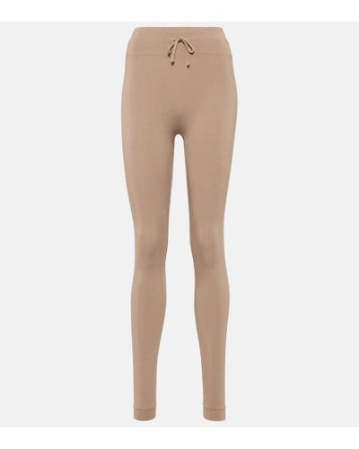 Loro Piana High-rise Jersey leggings - Natural