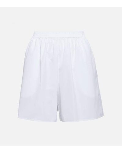 The Row Shorts Gunther de algodon de tiro alto - Blanco