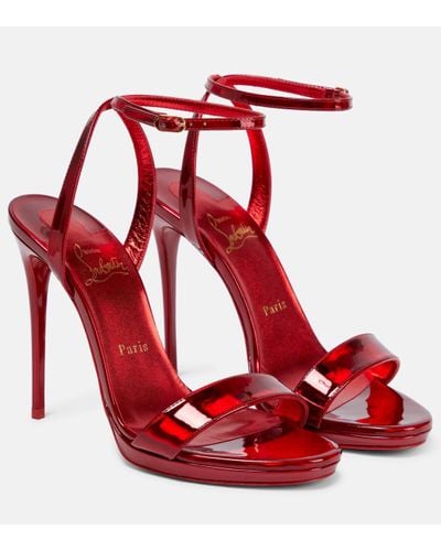 Christian Louboutin Loubi Queen 120 Patent Sandal - Red