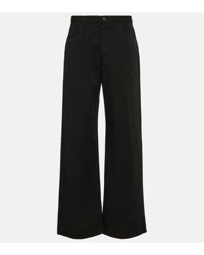 The Row Eglitta Mid-rise Wide-leg Jeans - Black