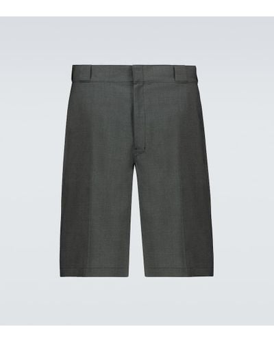 Prada Bermuda-Shorts aus Schurwolle - Grau