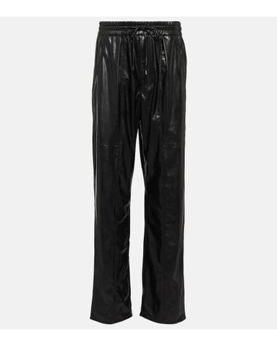 Isabel Marant Brina Faux-leather Straight Pants - Black