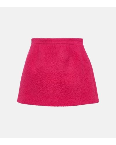 RED Valentino Minirock aus Schurwolle - Pink