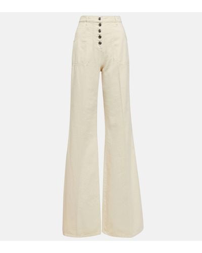 Etro High-rise Wide-leg Jeans - Natural