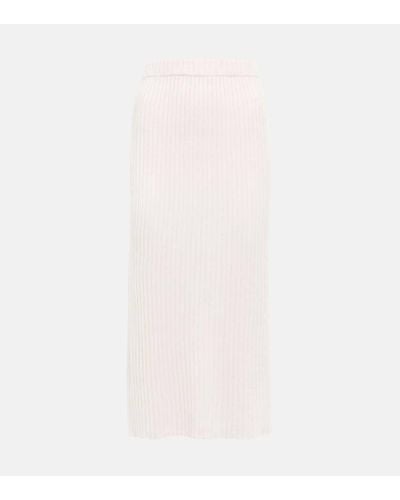 Jardin Des Orangers Ribbed-knit Cashmere Skirt - White