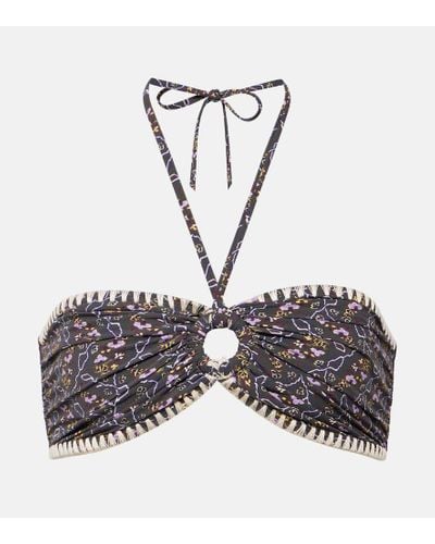 Isabel Marant Top bikini Starneage con stampa - Nero