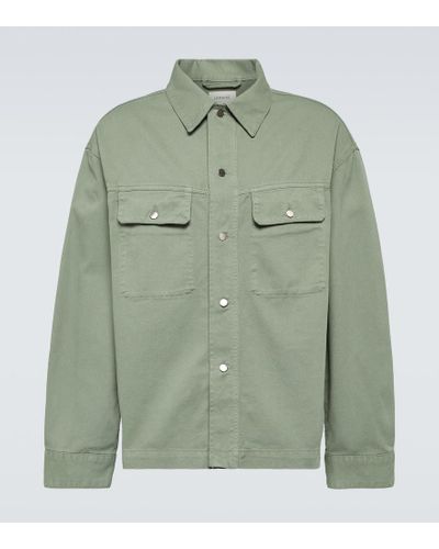 Lemaire Giacca camicia in cotone - Verde