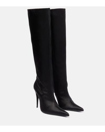 Magda Butrym Satin Knee-high Boots - Black