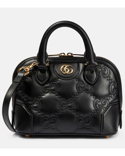 Gucci GG Matelasse Leather Tote Bag - Black