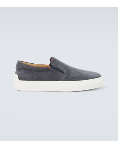 Tod's Cassetta Casual Suede Slip-on Trainers - Blue