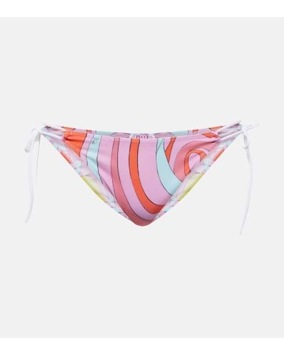 Emilio Pucci Bedrucktes Bikini-Hoeschen Marmo - Pink