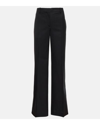The Row Bany High-rise Wool Trousers - Blue