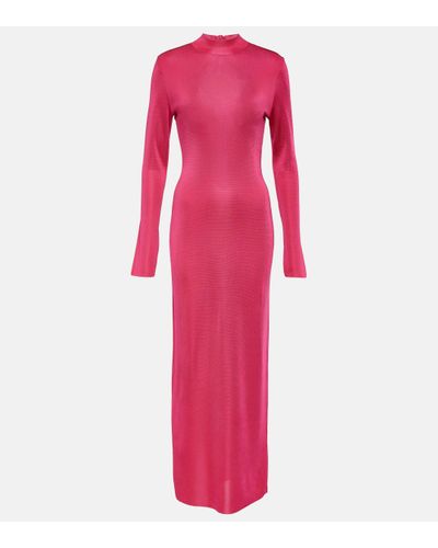 Tom Ford High-neck Maxi Dress - Pink