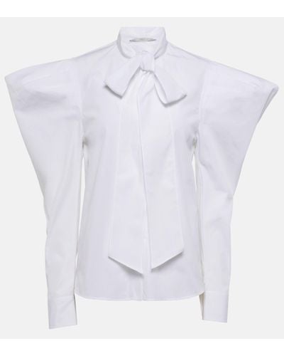 Stella McCartney Puff-sleeve Cotton Shirt - White
