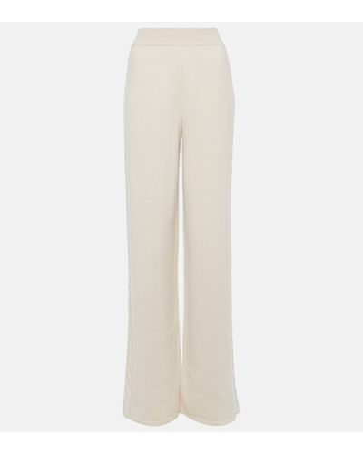 Loro Piana Napier High-rise Cashmere Wide-leg Trousers - White