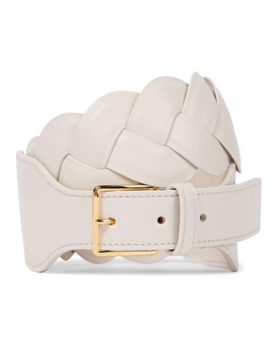 Altuzarra Braided Leather Belt - White