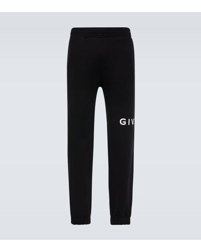 Givenchy Archetype Logo Cotton Jersey Joggers - Black