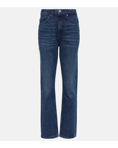 RE/DONE Jeans rectos '70s de tiro alto - Azul